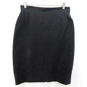 VINTAGE Escada Skirt Medium New Wool Straight Pencil Preppy Slit 40